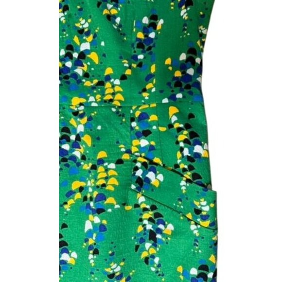Plenty By Tracy Reese Green Sleeveless Dress With Abstract Print Size 12 Anthrop - Picture 5 of 8